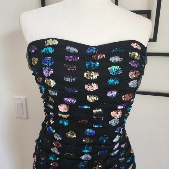 New retrofete black strapless rachel dress size M - Picture 5 of 7